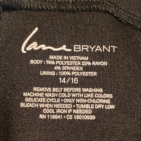 Lane Bryant Black Surplice Peplum Tank Belt NWT Size 14/16 - Picture 8 of 13